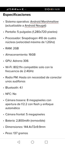 Celular Moto G4 Play Usado Estado 8/10