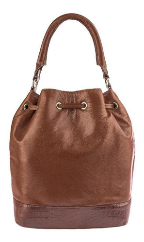 Bolsa Saco De Couro Natasha Cor Whisky