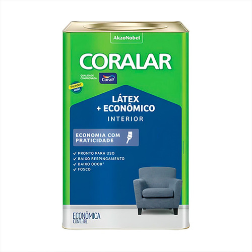 Tinta Coralar Látex + Econômico 18 L Parede Teto Interior