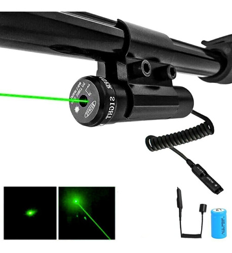 Laser Cano Universal Mira Óptico Rifle Caça Carabina Verde