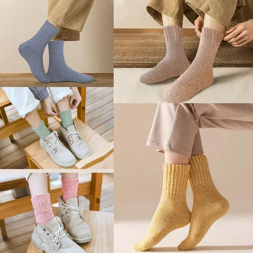 Calcetines Termicos Mujer, 5 Pares Calcetines De Lana,