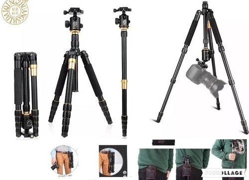 Tripé Com Monopé Qzsd-q666 - Cabeça Ballhead - 10kg Carga