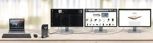 Estación De Acoplamiento Usb Display Triple-c Enchufable Con