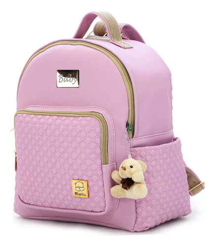 Mochila Bolsa Maternidade Bebê Personalizadas -linha Pópeti Cor Lilás