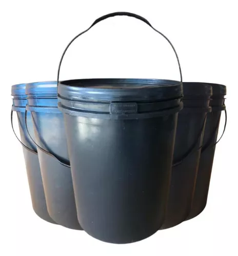 CUBO DE BASURA CON TAPA NEGRA 50L