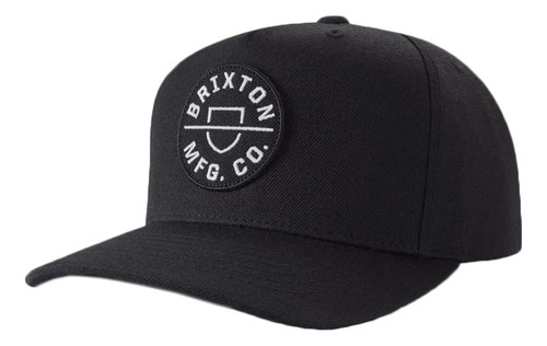 Brixton Crest C Mp Snapback Para Hombre, Color Negro