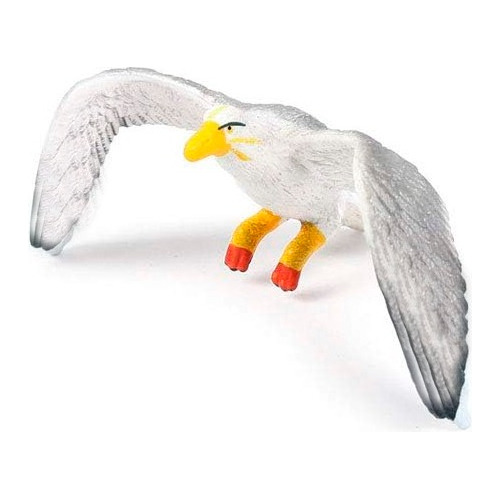 Aves Marinhas Gaivota 19 Cm Passaros Borracha Pvc Animais