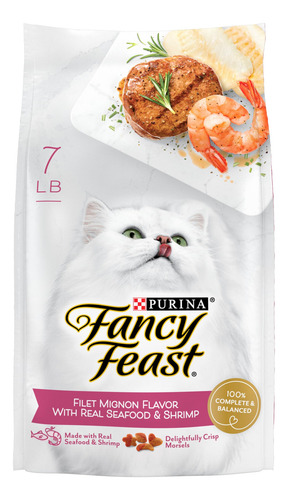 Purina Fancy Feast Filete Seco Para Gatos Miñón Mariscos 7 L