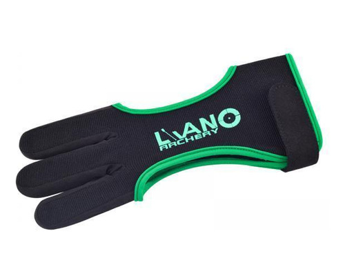 2 Guantes De Tiro Con Arco De Cuero Protector De Para Negro