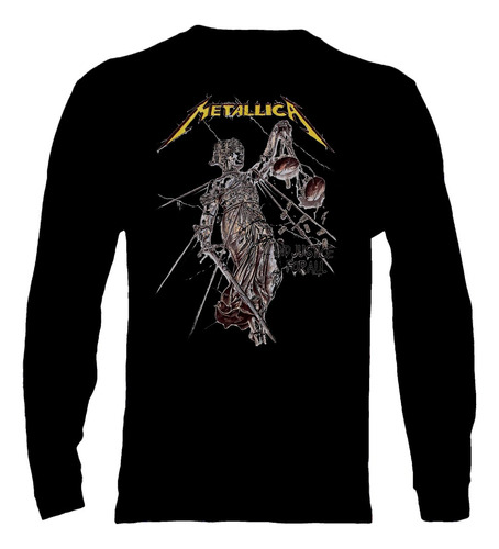 Polera Manga Larga Metallica - Ver 18 - And Justice For All