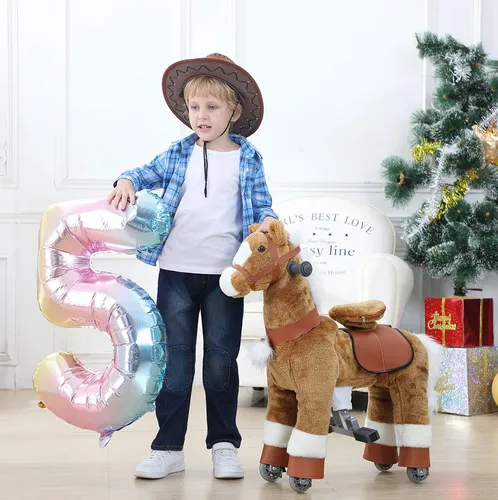 Jojopoony Juguete Para Montar A Caballo, Juguete Para Niño. Color Caballo Marrón