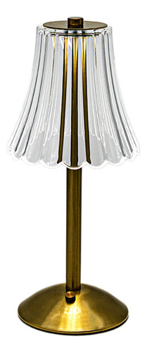 Lámpara De Mesa Decorativa De Cristal Led 800mah Recargable