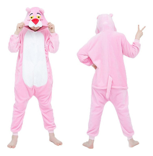 Pijama De Dibujos Animados De Pink Panther Kigurumi Para Niñ