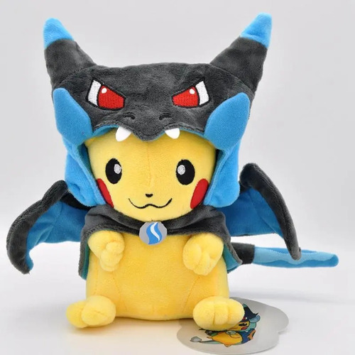 Peluche Pokemon Pikachu Mega Charizard De Calidad