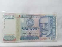 Comprar Billete De Perú 500000 Intis De 1988 Reposición
