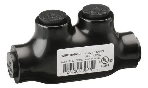 Conector Empalme Aislado Negro Para Alambre Cobre Aluminio