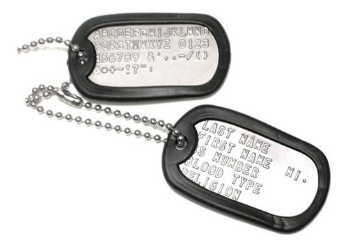 Chapas De Identificación Militar - Dog Tags