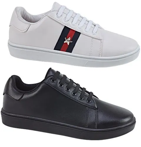 Tenis Dama Marca Shoes Cv298 Blanco/negro |