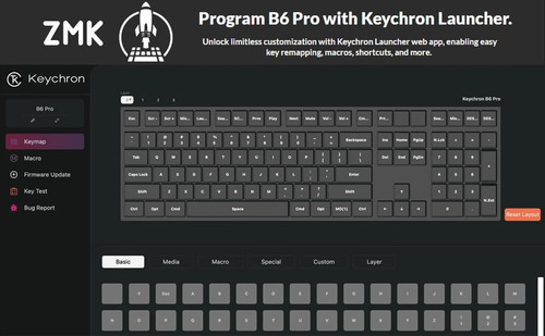 Keychron B6 Pro Full-size Ultra-slim Wireless Zmk Custom ...