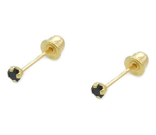 Broqueles Zirconia De 2mm. Oro 10k, Mujer, Niña, Bebé