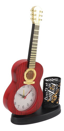 Reloj De Guitarra Estilo Vintage Con Despertador Y Bolígrafo