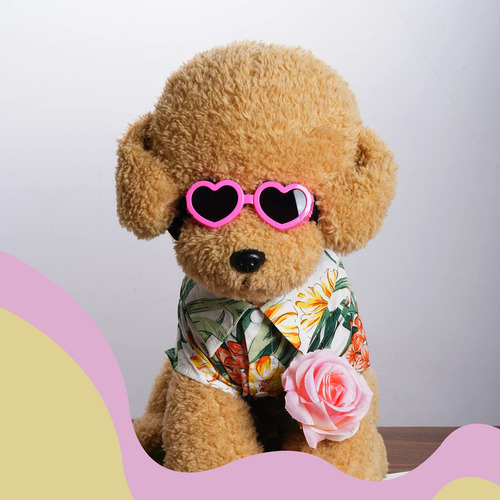 Gafas Perro Pequeño Protección Uv Corazón Ajustable Antivaho