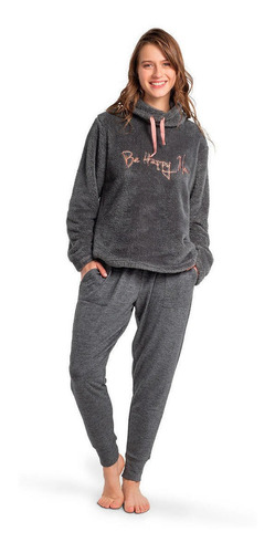 Imagen 1 de 1 de Pijama Mujer Sherpa Gris Talla M Art. 30764