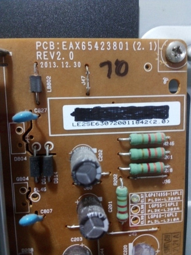 Fuente Lg Eax65423801(2.1) Para Tv 47lb6100-ug. (Usado)