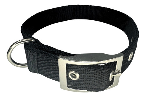 Collar Para Perros Natcan Tipo Hamilton Hebilla Reforzada Color Negro Tamaño Del Collar L