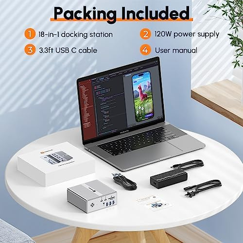 Tobenone Displaylink Docking Station Monitor Triple Con Adap