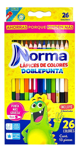 Colores Norma Doble Punta X13 Unidades X3 Cajas Original