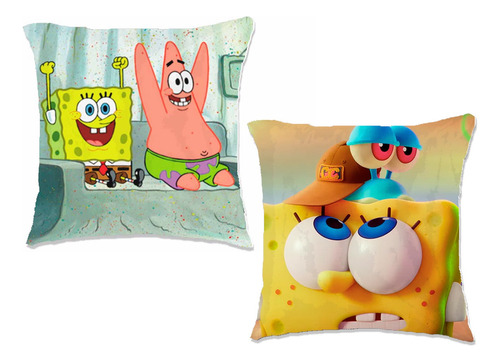 Bob Esponja Patricio Calamardo Cangrejo Seri Set Cojin 30x30