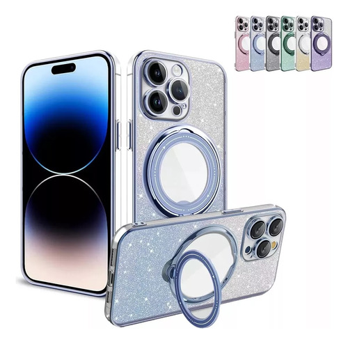 Adecuado Para Apple Electroplated Magnetic Glitter Phonecase