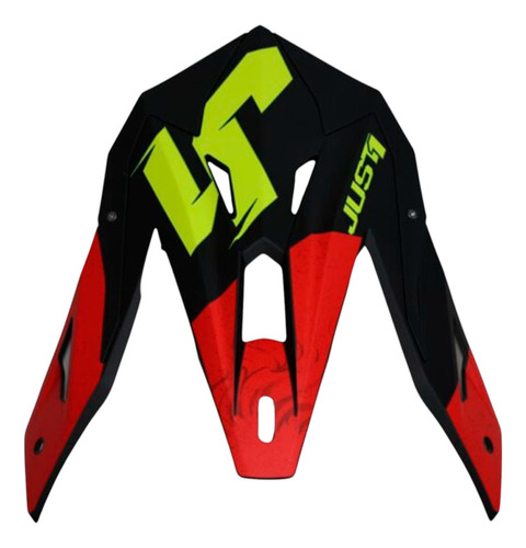 Visera Casco Just1 J39 Poseidon Cross Enduro Rojo/negro/fluo