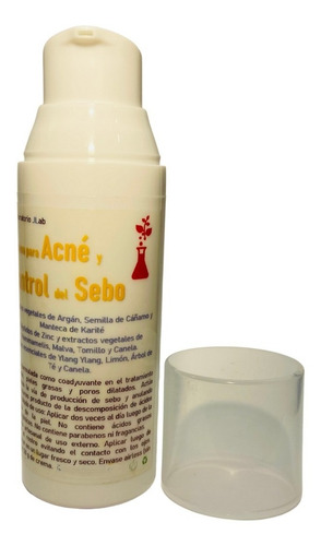Imagen 2 de 6 de Crema Para Acné Y Control Del Sebo. 100% Vegana