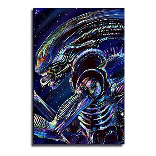 Póster De Ciencia Ficción Alien Xenomorfo, Pintura De...