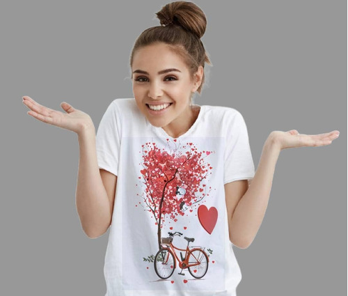 Camisetas Remeras Árbol De Amor Para Mujer Personalizado
