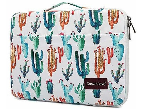 Estuche Bolso Para Notebook 15.6 PuLG Canvaslove Cactus