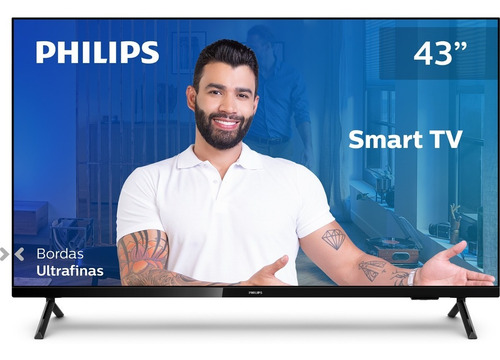 Imagem 1 de 7 de Smart Tv 43'' Fhd 43pfg6825/78 Wi-fi, 3 Hdmi, 1 Usb Philips