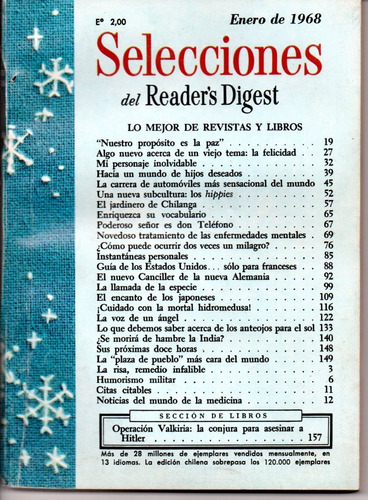 Selecciones Del Reader´s Digest Nº326 Enero 1968