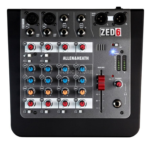 Allen & Heath Zed-6 Mezclador De 6 Canales En Vivo Grabado