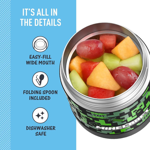 Tarro Para Comida Thermos Con Cuchara 355 Ml Acero Inox