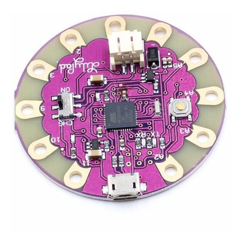Imagen 1 de 7 de Placa Lilypad Atmega32u4 Wearable Ropa Textil Ide Arduino