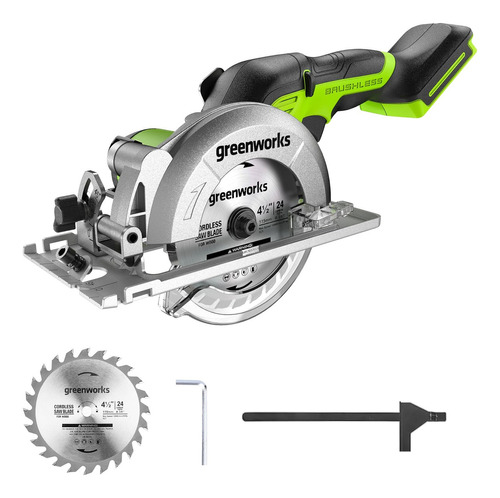 Sierra Circular Compacta De 4-1/2  Sin Escobillas De 24 V