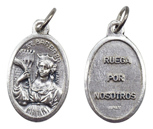 10 Medallas Dije Santa Barbara 22mm (italy) Souvenirs 