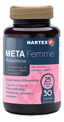 Prebióticos Y Probióticos Para Mujeres Con 25 Billones UFC - 30 Cápsulas Meta Femme Mejora La Salud Femenina