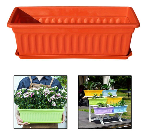 Caja De Ventana De Flores Plantador Home Rojo