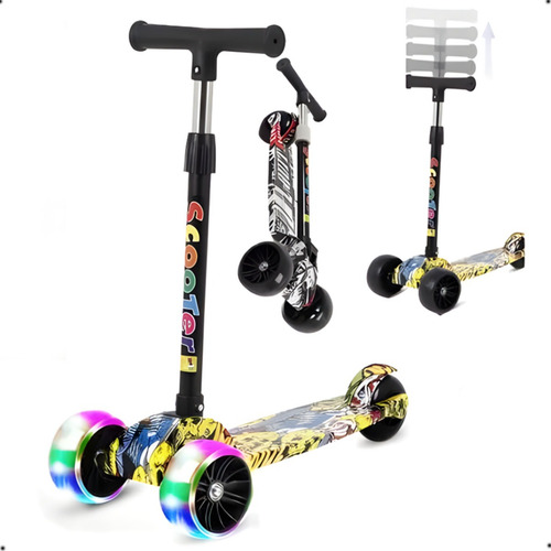 Scooter Patín Del Desmontable Luces Led Para Niña Niño