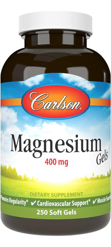 Magnesio Gels 400 Mg Carlson 250 Cápsulas