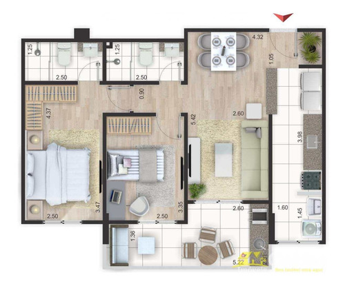 Imagem 12 de 16 de Apartamento Com 2 Dorms, Flórida, Praia Grande - R$ 382.395,00, 72m² - Codigo: 44 - V44